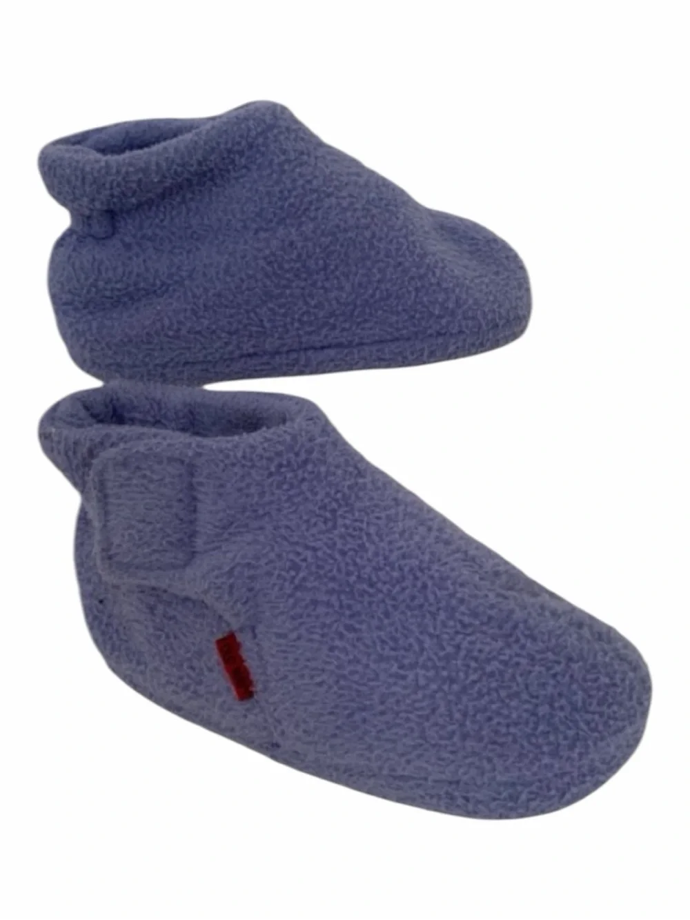 VTG Old Navy Slippers Booties Girls 2T Blue Rubber Soles Fleece Soft Cozy Warm